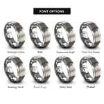 font options for inside engraving on grey cliff lighthouse rings