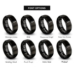 font options for inside engraving on black cloaked vampire rings