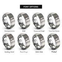font options for inside engraving on gray cloaked vampire rings