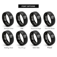 font options for inside engraving on black cloud dragon rings