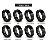 font options for inside engraving on black cloud dragon rings