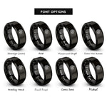 font options for inside engraving on black cloud dragon rings