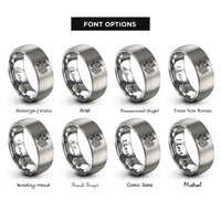 font options for inside engraving on gray cloud dragon rings