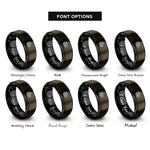 font options for inside engraving on gunmetal & black cloud dragon rings