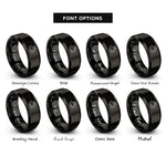 font options for inside engraving on black cloud rays halo rings