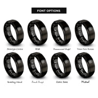 font options for inside engraving on black clutch disc rings