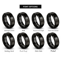font options for inside engraving on black clutch disc rings