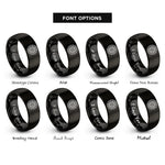 font options for inside engraving on black clutch disc rings