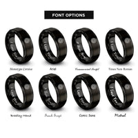 font options for inside engraving on black clutch disc rings