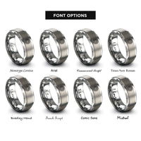 font options for inside engraving on gray clutch disc rings