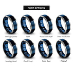 font options for inside engraving on blue & gray cn tower rings
