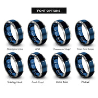 font options for inside engraving on blue & gray cn tower rings