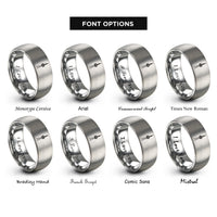 font options for inside engraving on gray cn tower rings