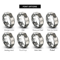 font options for inside engraving on gray cn tower rings