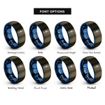 font options for inside engraving on gunmetal & blue cn tower rings