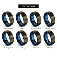 font options for inside engraving on gunmetal & blue cn tower rings