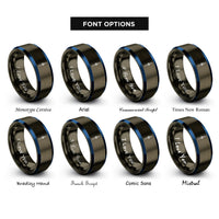 font options for inside engraving on gunmetal & blue cn tower rings