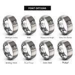 font options for inside engraving on gray cnc machine rings