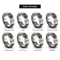 font options for inside engraving on gray cnc machine rings
