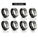 font options for inside engraving on black & grey cnc router rings