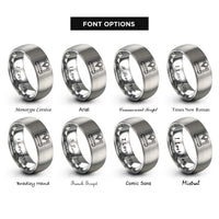 font options for inside engraving on grey cnc router rings