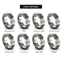 font options for inside engraving on gray cnc router rings