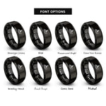 font options for inside engraving on black coast guard cutter rings
