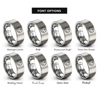font options for inside engraving on grey coast guard rings
