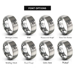 font options for inside engraving on gray cockatrice rings