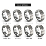 font options for inside engraving on grey cocktail shaker rings