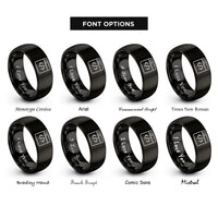 font options for inside engraving on black code editor window rings