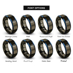 font options for inside engraving on gunmetal & blue code review check rings