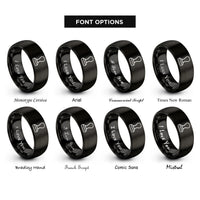 font options for inside engraving on black coffee tamper rings