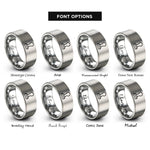 font options for inside engraving on grey coffee tamper rings
