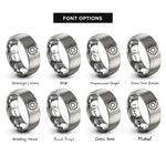 font options for inside engraving on gray cog rings