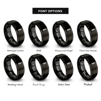 font options for inside engraving on black coilover rings