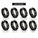 font options for inside engraving on black & gray coilover shock rings