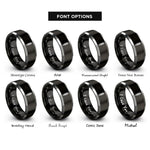 font options for inside engraving on black & gray coilover shock rings