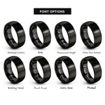font options for inside engraving on black coilover shock rings