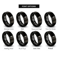 font options for inside engraving on black coilover shock rings