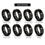 font options for inside engraving on black coilover shock rings