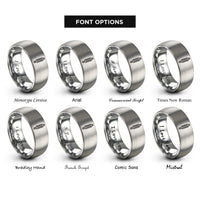 font options for inside engraving on silver coilover shock rings
