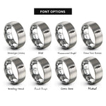 font options for inside engraving on silver coilover shock rings