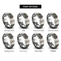 font options for inside engraving on grey coilover shock rings