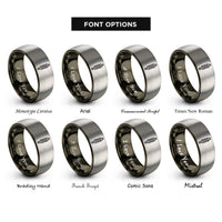 font options for inside engraving on gunmetal & gray coilover shock rings