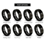 font options for inside engraving on black cold brew bottle rings