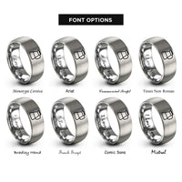 font options for inside engraving on grey cold brew carafe rings