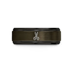 personalized jewelry for her – gunmetal & black tungsten kitchen shears wedding band