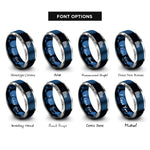 font options for inside engraving on blue & grey colosseum rings