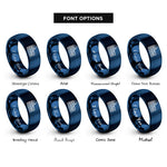 font options for inside engraving on blue colosseum rings